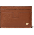 TOM FORD - Logo-Embellished Textured-Leather Cardholder - Brown