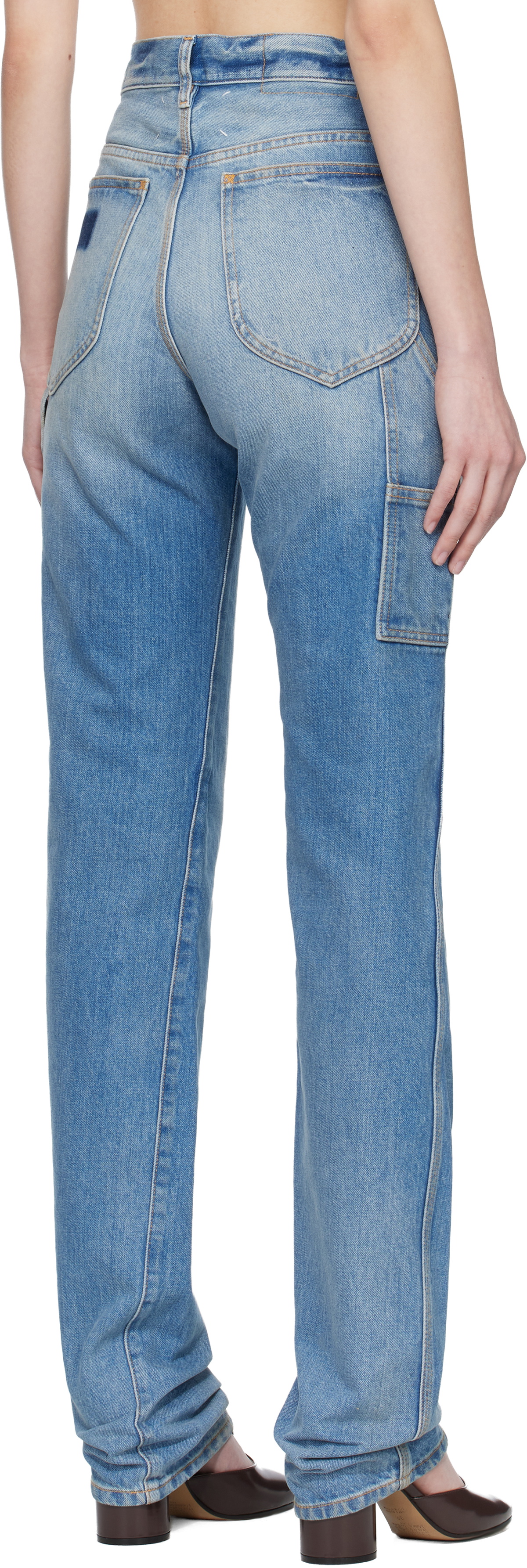 Maison Margiela Blue Straight-Leg Jeans