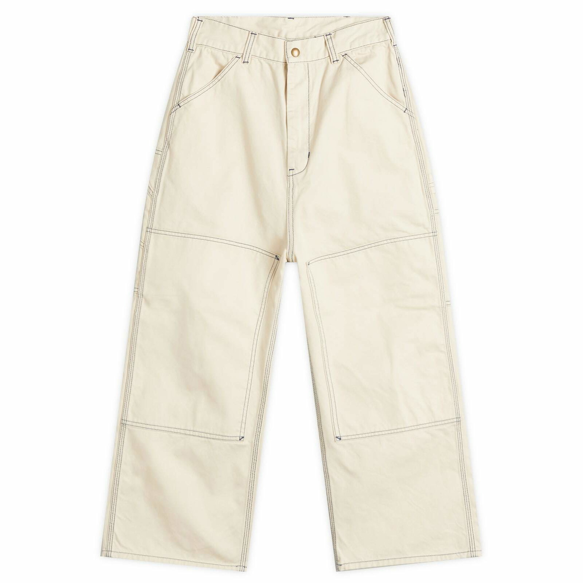 パンツ BEAMS double knee baggy painter pants Beams Boy Women's Double Knee Painter Jeans in Ivory Beams Boy