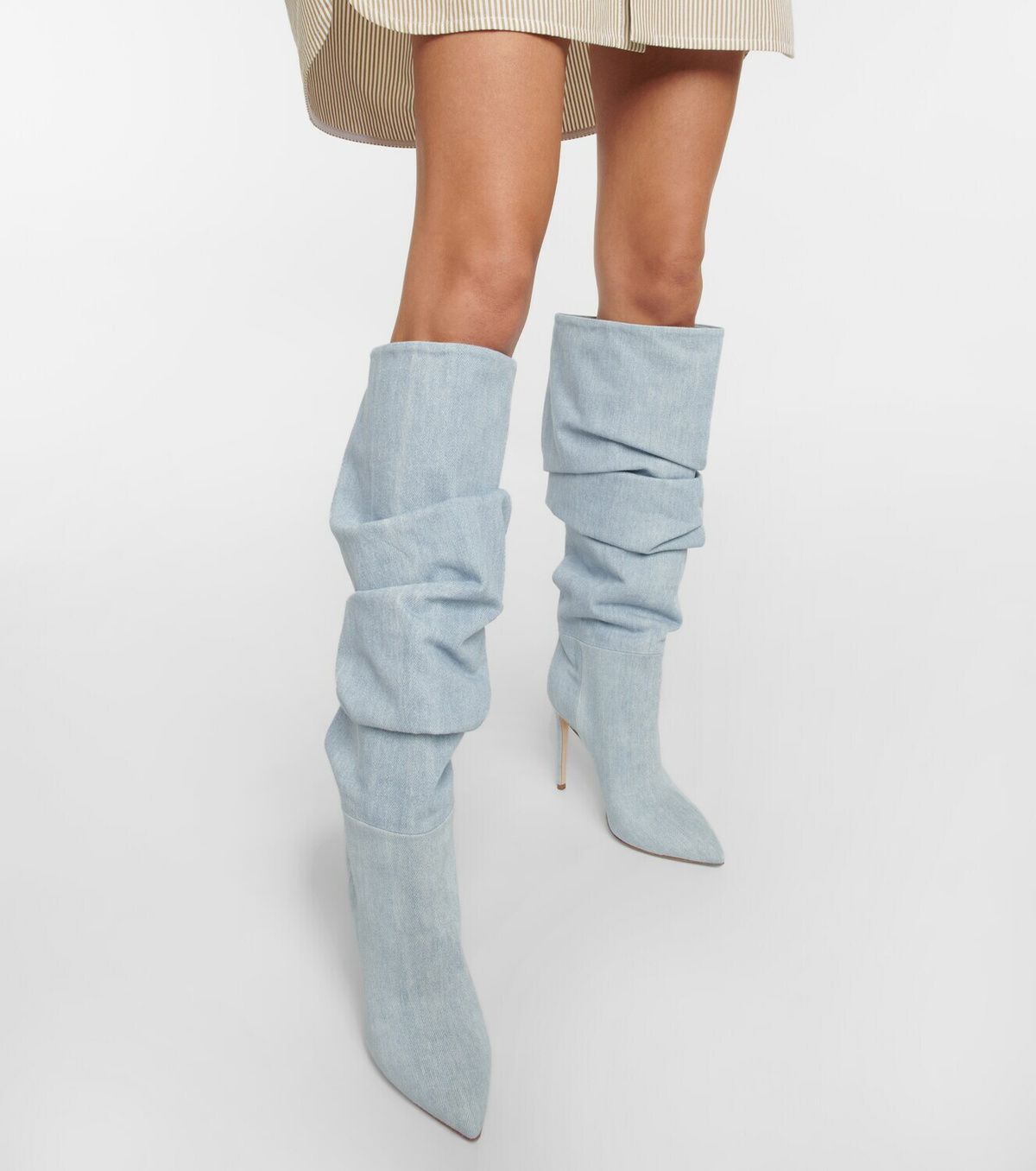 Paris Texas - Slouchy denim knee-high boots Paris Texas Paris Texas - Slouchy denim knee-high boots Paris Texas
