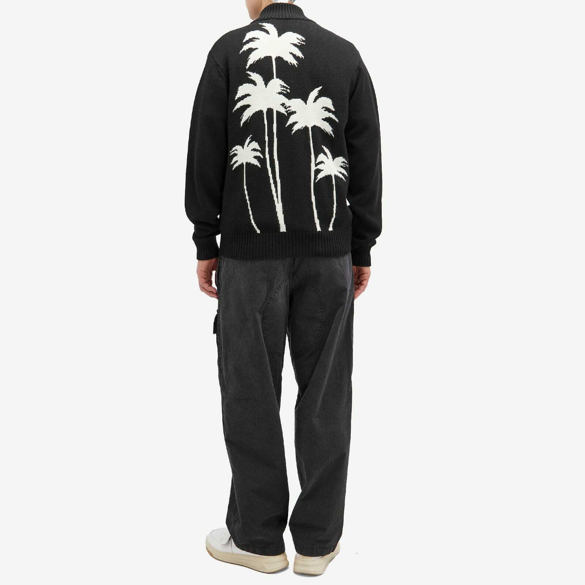 Palm Angels Men's Palm Knit Track Top in Black