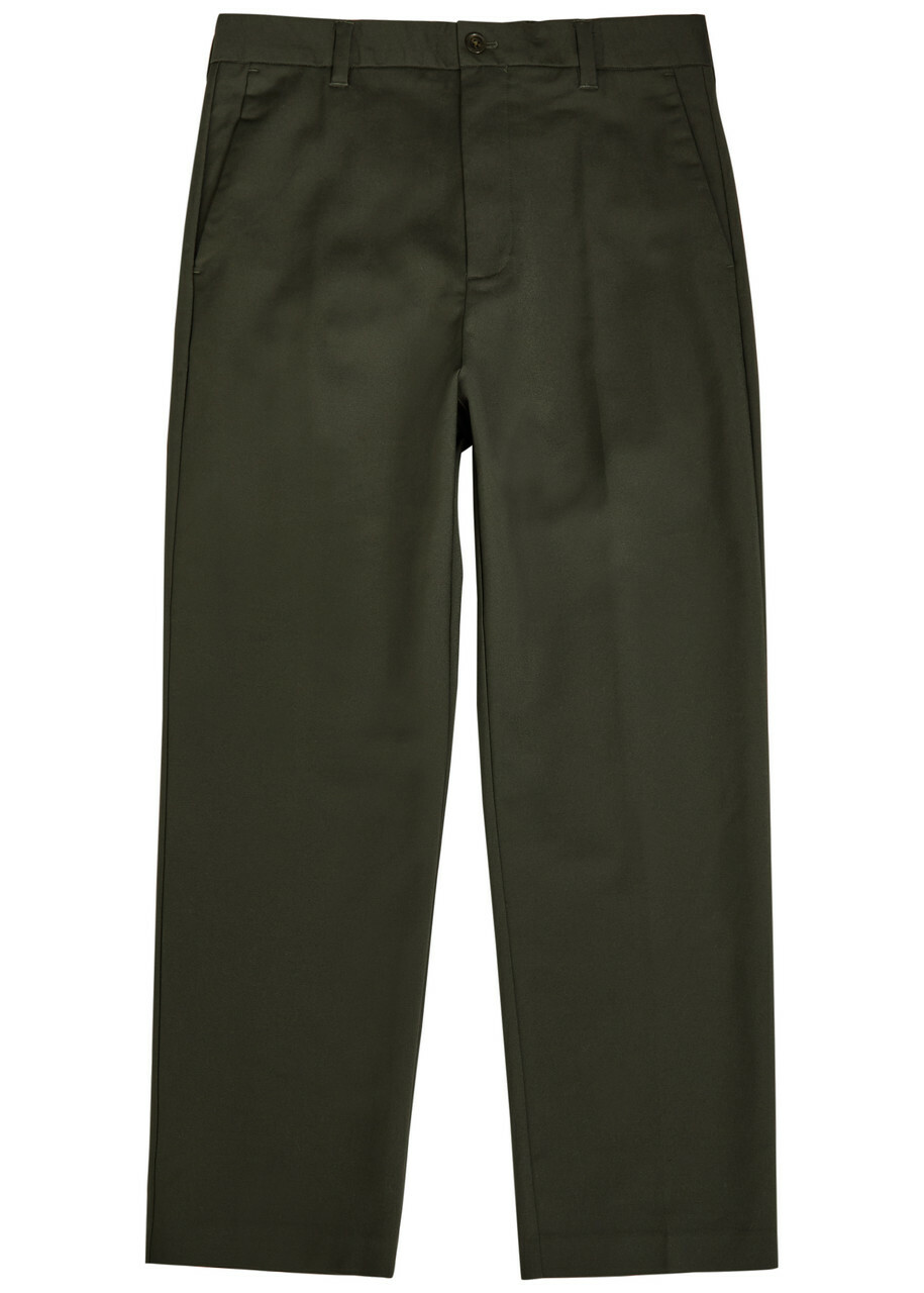 NN07 Ivan Straight-leg Cotton-blend Trousers Khaki