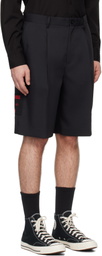 UNDERCOVER Black Appliqué Shorts
