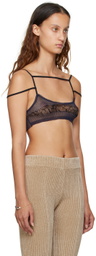Jacquemus Navy Le Papier 'Le Bandeau Sognu' Bra