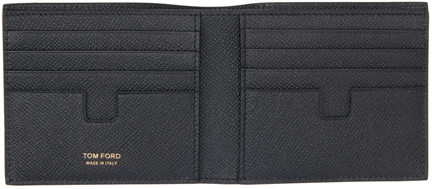 TOM FORD Black Small Grain Leather Bifold Wallet