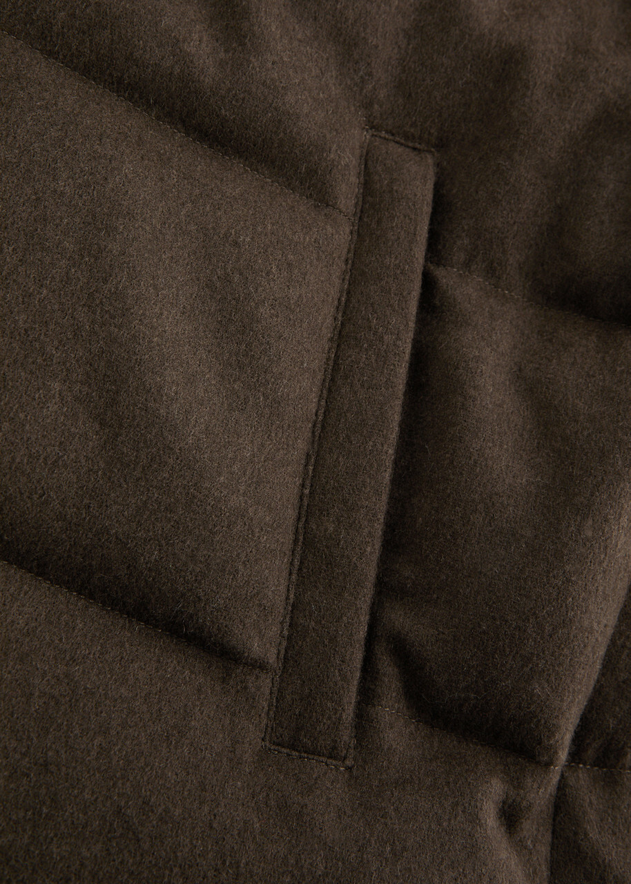 Aurélien Quilted Wool-blend Gilet Green