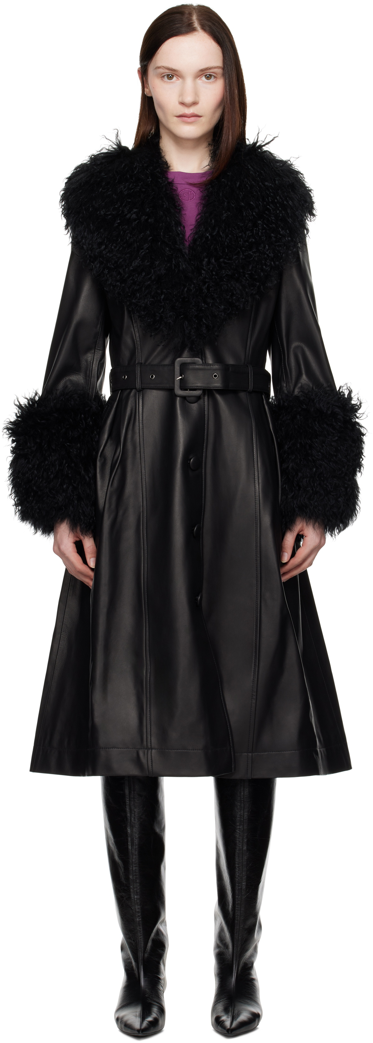 【関税込み】Saks Potts パープル Felix シアリングジャケット Purple Felix Shearling Jacket by Saks Potts on Sale