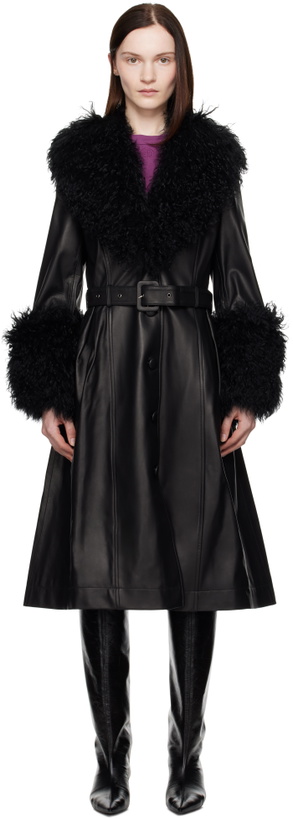 Photo: Saks Potts Black Foxy Shearling Coat