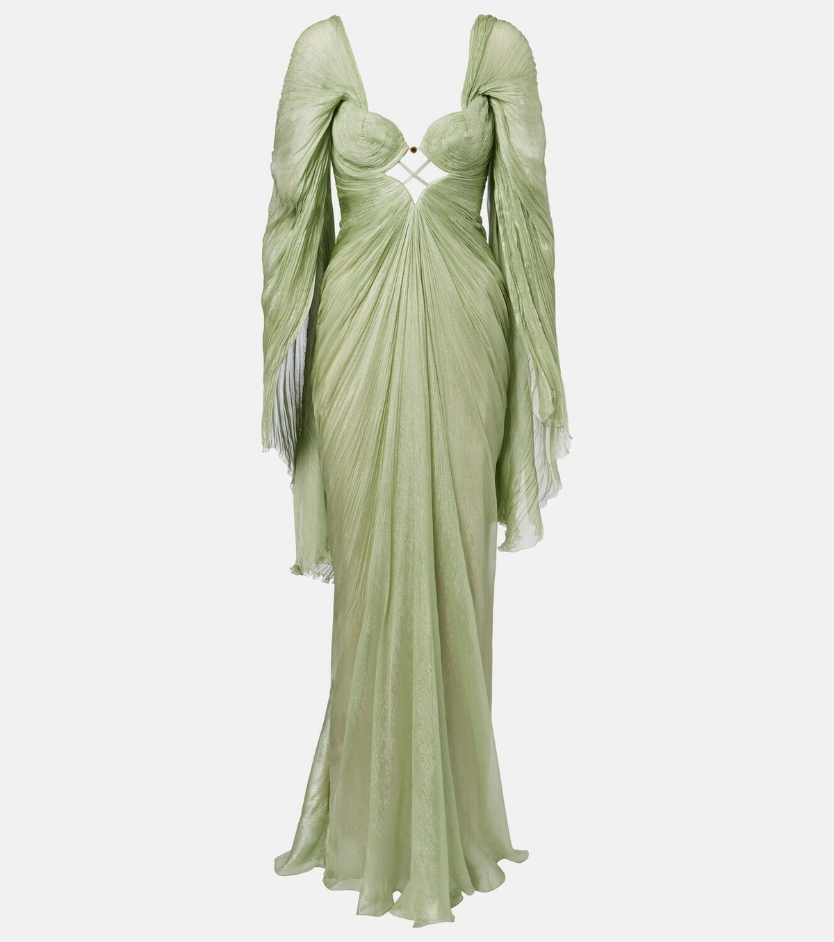 Maria Lucia Hohan Cassandra caped silk muslin gown