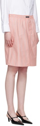 HommeGirls Red Boxer Pencil Midi Skirt