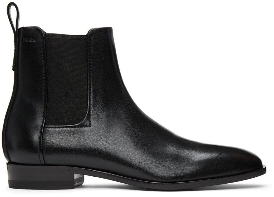 Photo: Hugo Black Leather Chelsea Boots