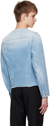 Stefan Cooke Blue Paneled Denim Jacket