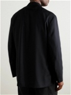 Zegna - Oversized Unstructured Silk Blazer - Black
