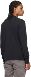 rag & bone Black Garment-Dyed Henley