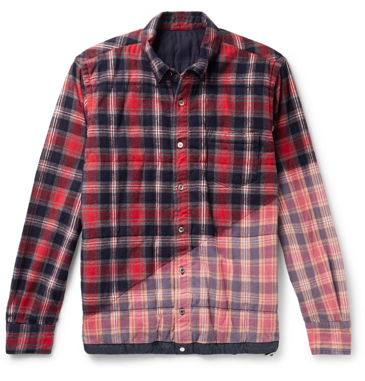 Photo: Sacai - Checked Cotton-Flannel Overshirt - Red