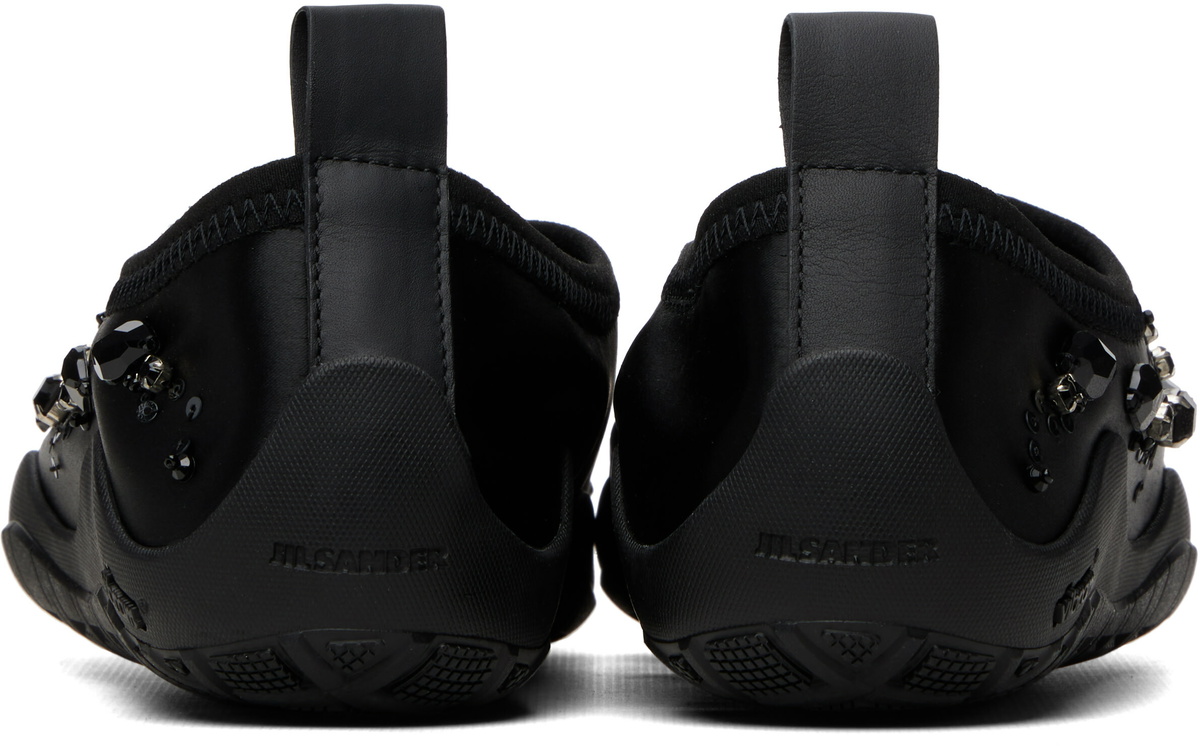 Jil Sander Black Elbe Slipper Sneakers