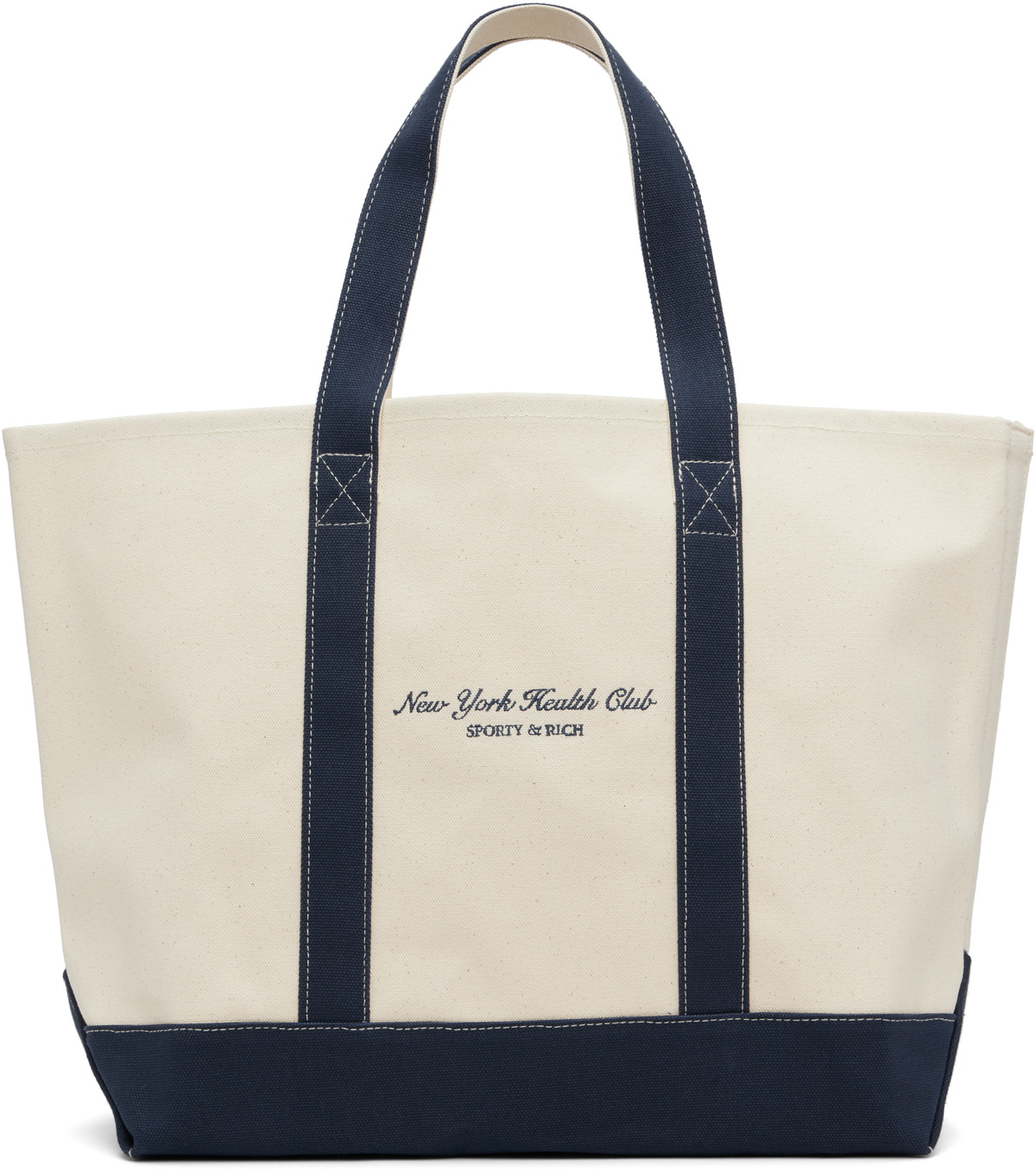 Sporty & Rich Beige & Red Club Two Tone Tote Sporty & Rich