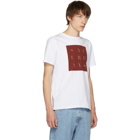 Saturdays NYC White Stencil Grid T-Shirt