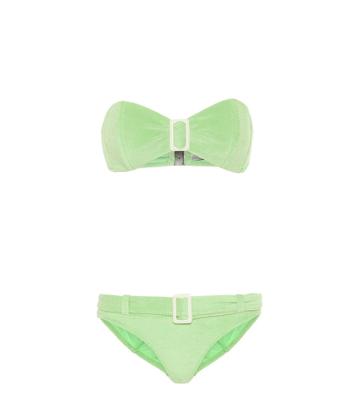 Photo: Lisa Marie Fernandez - Buckle bandeau terrycloth bikini