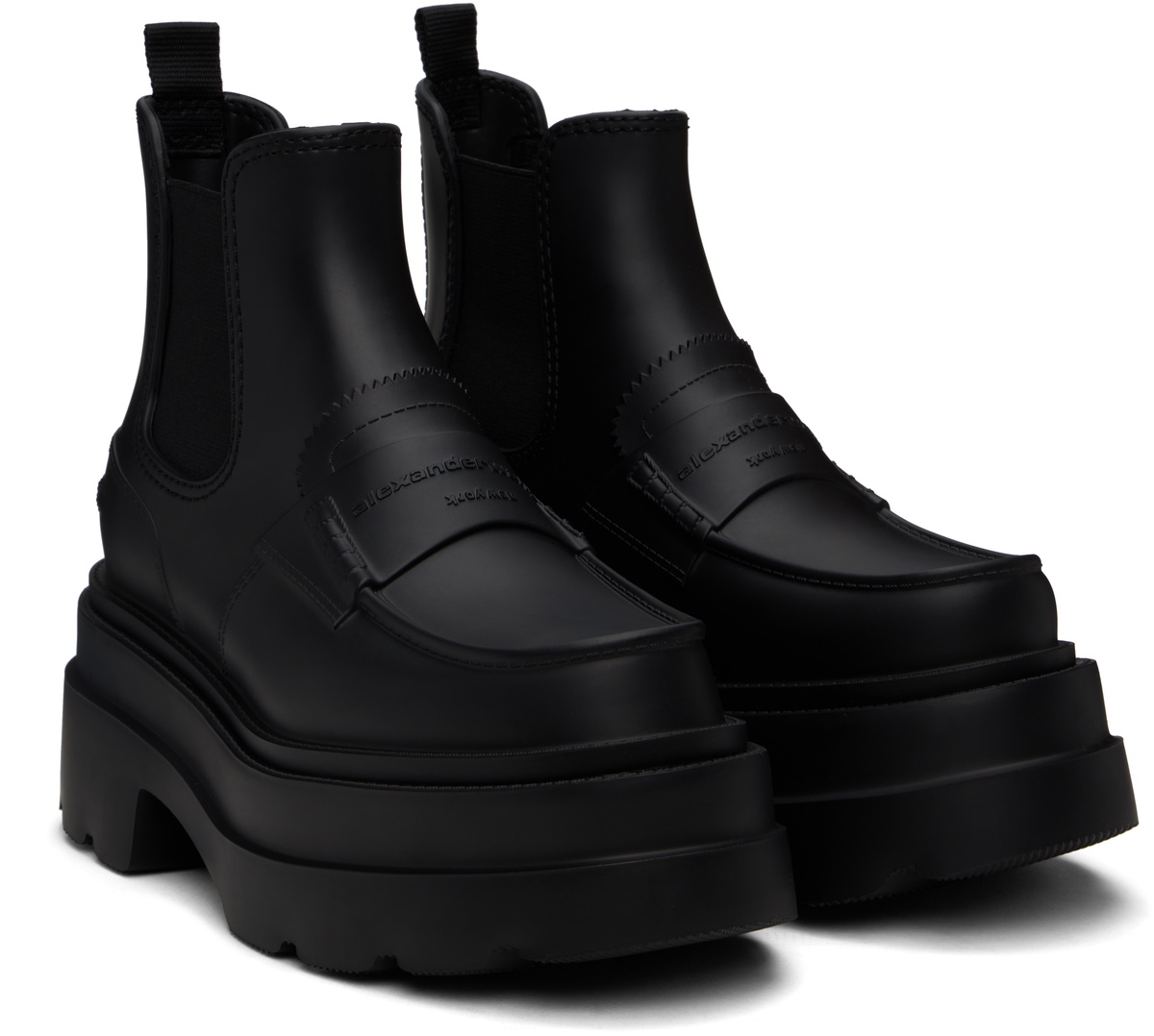 【国内発送】Alexander Wang Carter Ankle Platform Boots Alexander Wang Carter Leather Platform Ankle Boots | Saks