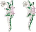 Collina Strada Green & Pink Star Trail Earrings