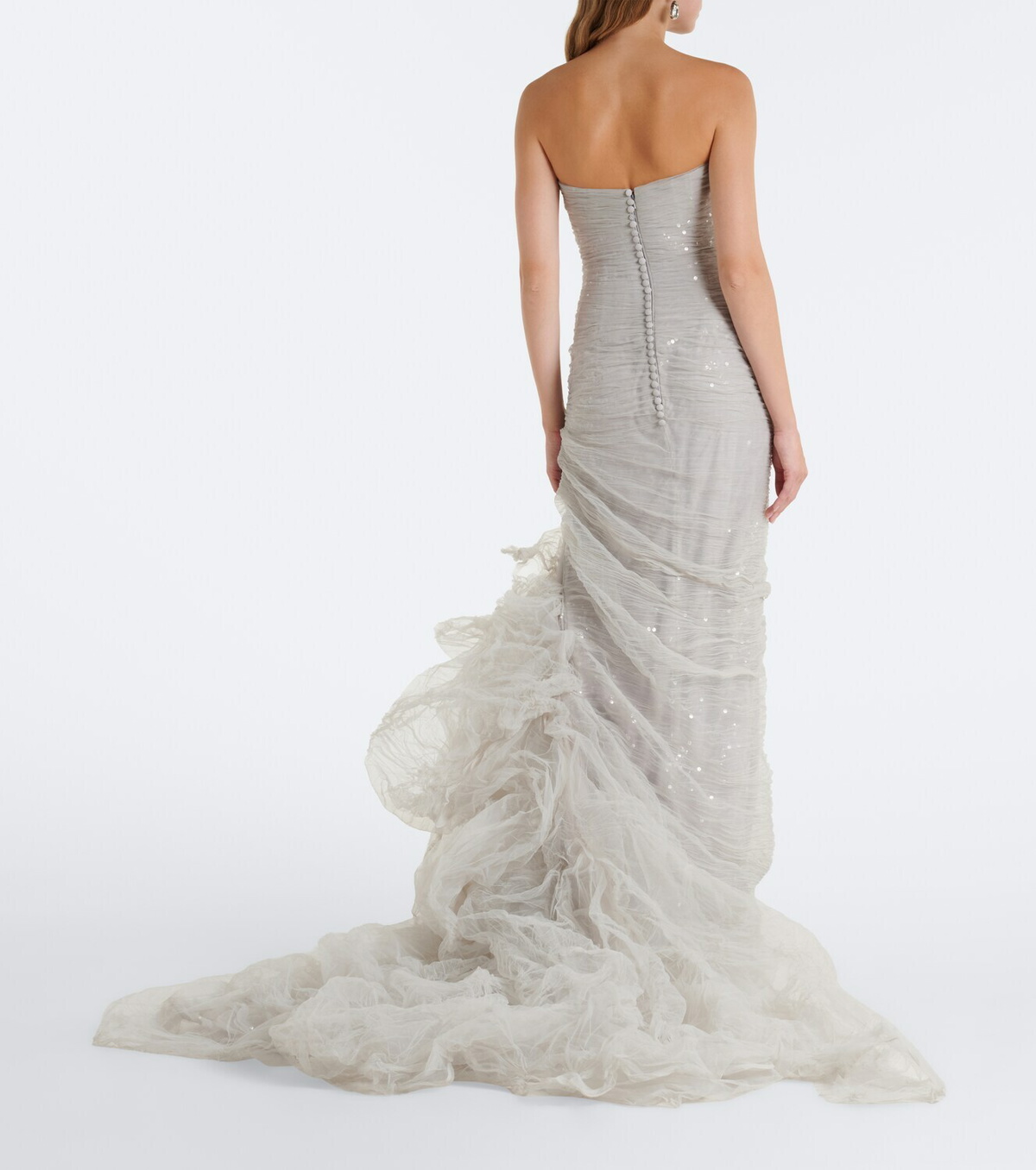 Marmar Halim Sequined bustier gown