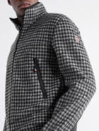 Moncler Grenoble - Checked Shell-Trimmed Fleece Mid-Layer - Gray