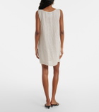 Leset Stella sequined linen-blend minidress