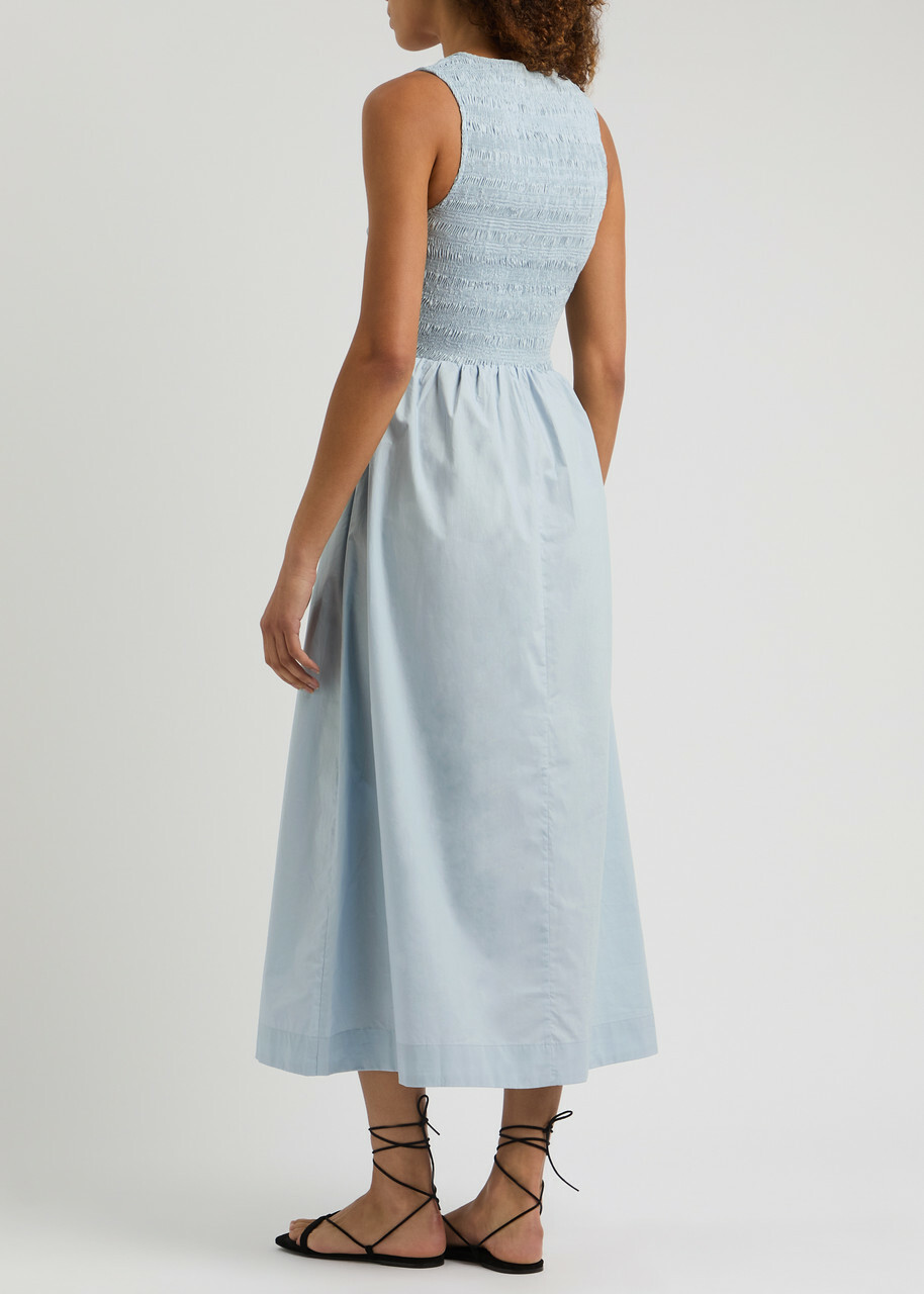 Faithfull The Brand Matera Cotton Midi Dress Light Blue Faithfull The Brand Faithfull The Brand Matera Cotton Midi Dress Light Blue Faithfull The Brand