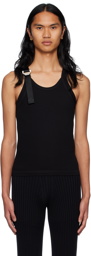 Dion Lee Black Safety Slider Tank Top