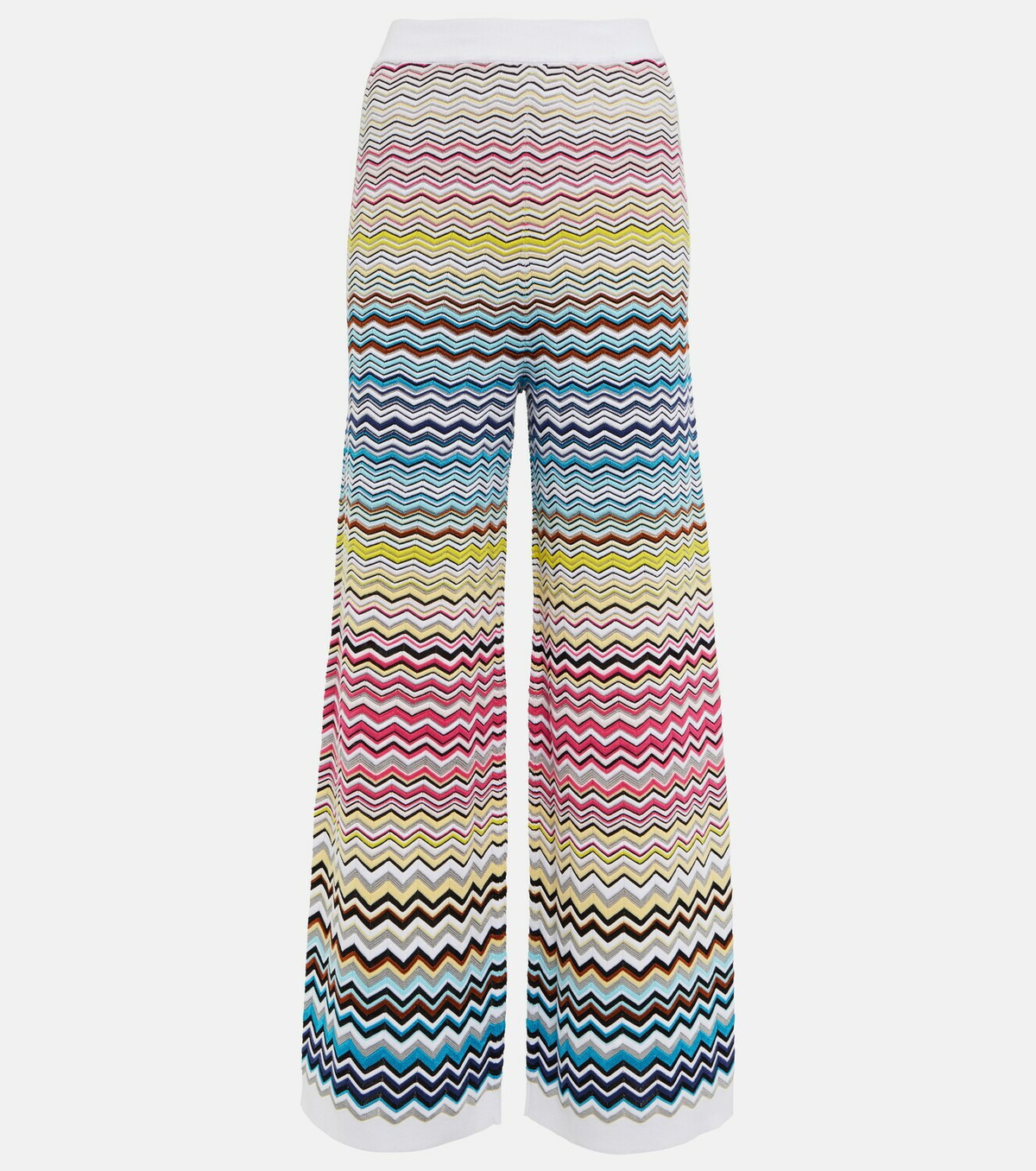 Missoni Girls Zigzag Knit Trousers in Multicolour