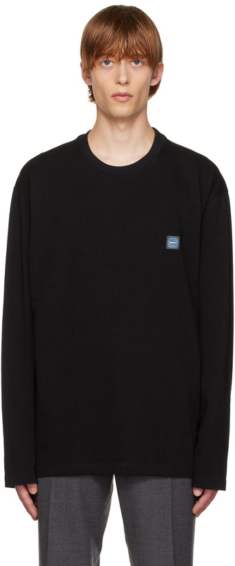 Photo: Solid Homme Black Embroidered Long Sleeve T-Shirt