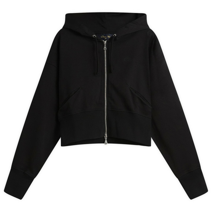 Photo: Dime Women's Cropped Zip Hoodie in Black