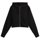 Dime Women's Cropped Zip Hoodie in Black