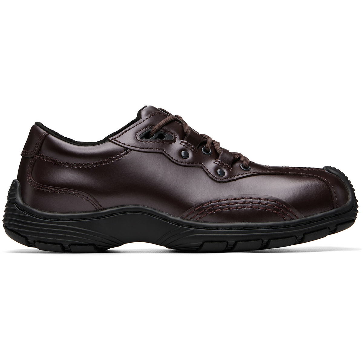 Dr. Martens Burgundy Aurix Satin Finish Leather 5I Sneakers