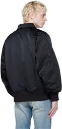 Calvin Klein Black Spread Collar Bomber Jacket