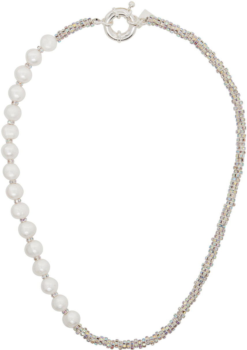 Pearl Octopuss.y Silver Paris Diamond Necklace