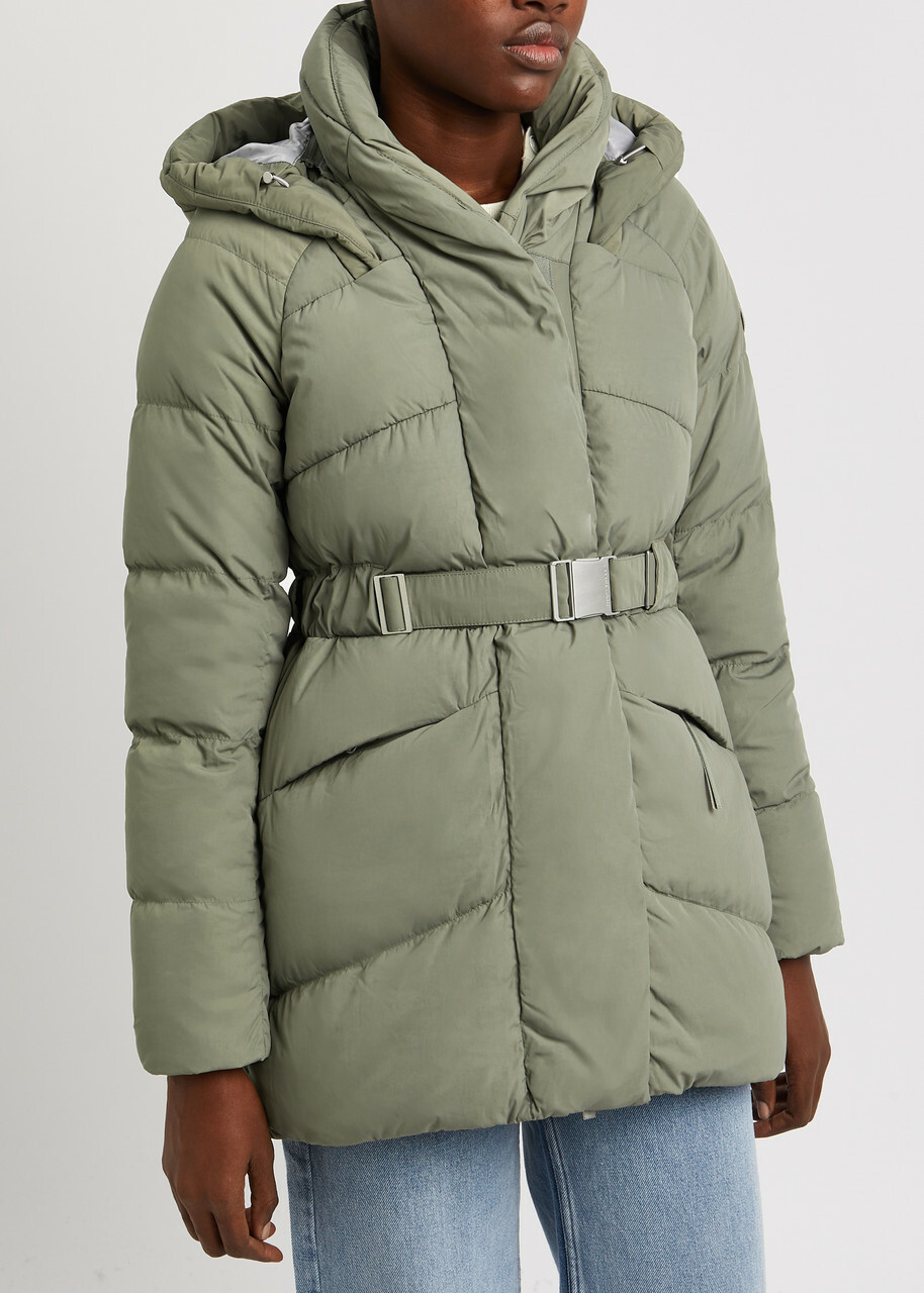 Canada Goose Marlow Belted Quilted Shell Coat Sage