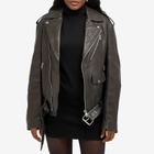Sportmax Women's Samanta Leather Biker Jacket in Black
