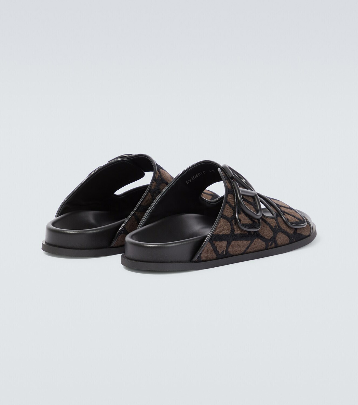 【VALENTINO】TOILE ICONOGRAPHE SANDALS Vlogo Toile Iconographe Sandal for Man in Natural/black
