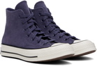 Converse Purple Chuck 70 Heritage Suede Sneakers