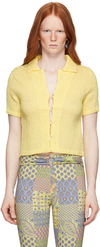 Photo: Paloma Wool Yellow Josefina Short Sleeve Shirt