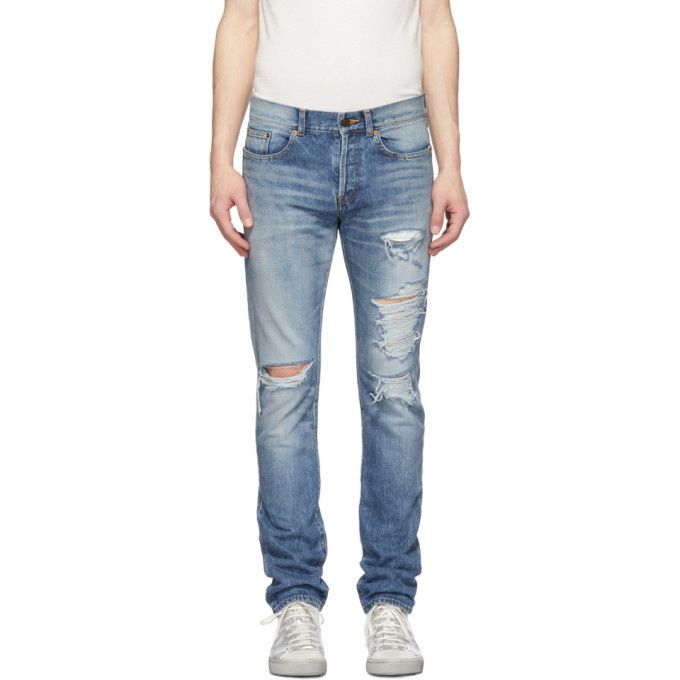 Photo: Saint Laurent Blue Slim Jeans