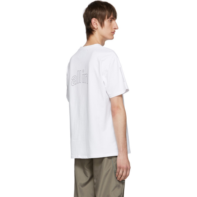 all in White Arc Outline T-Shirt