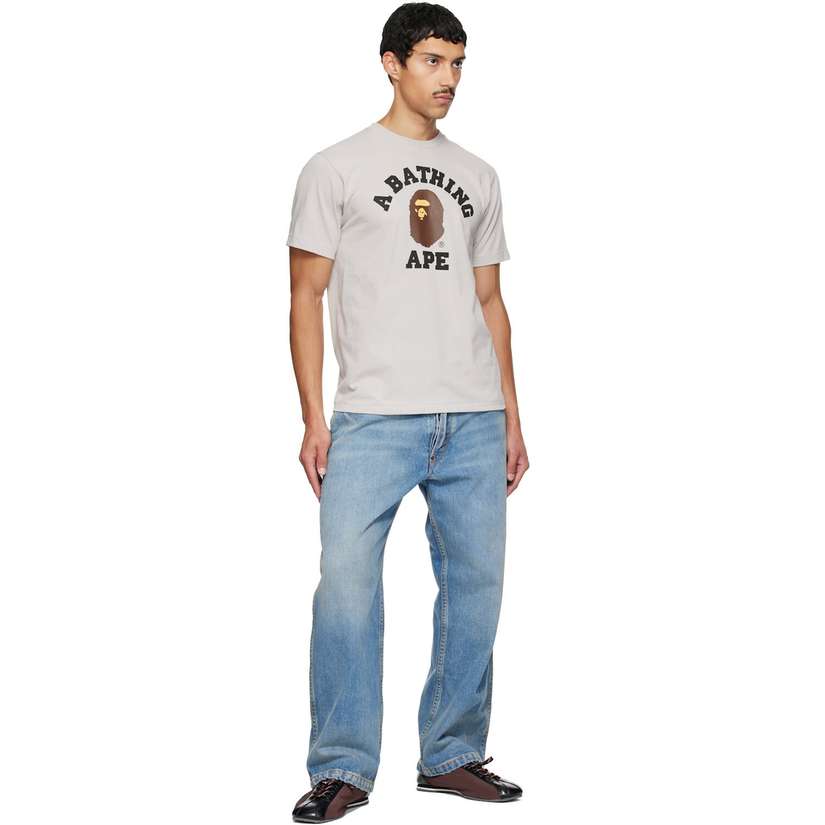 BAPE Gray College T-shirt