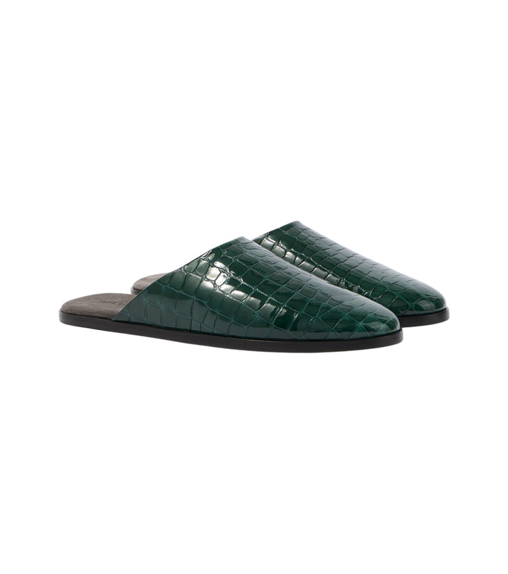 Photo: Fear of God Croc-effect leather mules