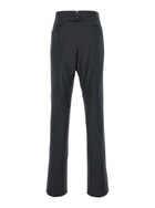Thom Browne Grey Pinstripe Pants With Concealed Closure In Wool Man