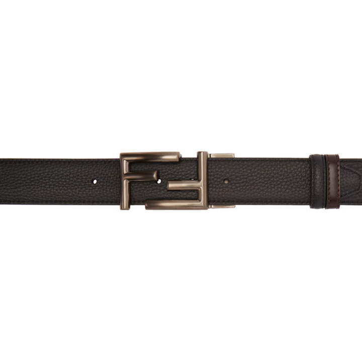 Photo: Fendi Reversible Black and Brown Logo Belt