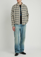 Won Hundred Maza Checked Woven Overshirt Grey