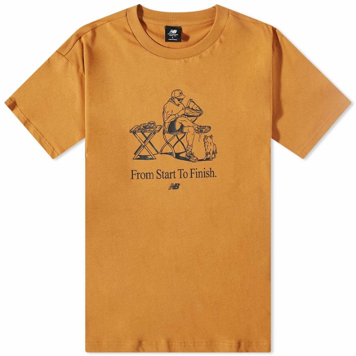 Photo: New Balance Men's Café Dog T-Shirt in Tobacco